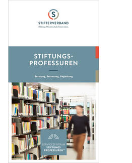 Flyer zum Servicezentrum Stiftungsprofessuren (Cover)
