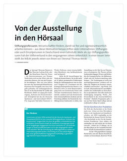 W&W-Serie zu Stiftungsprofessuren (Cover)